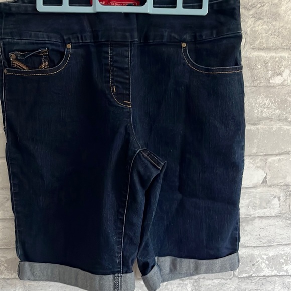 Blue Denim Pull on Shorts - Picture 1 of 3